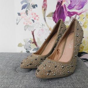 Aldo Tan Studded Heels